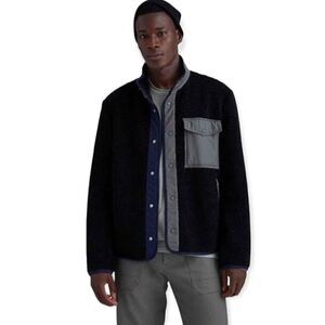 NWT Club Monaco Black Sherpa Jacket